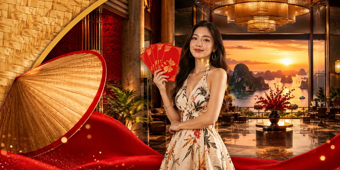 Phong bì đỏ may mắn và nón lá tại vịnh Hạ Long – bonus 2sinx