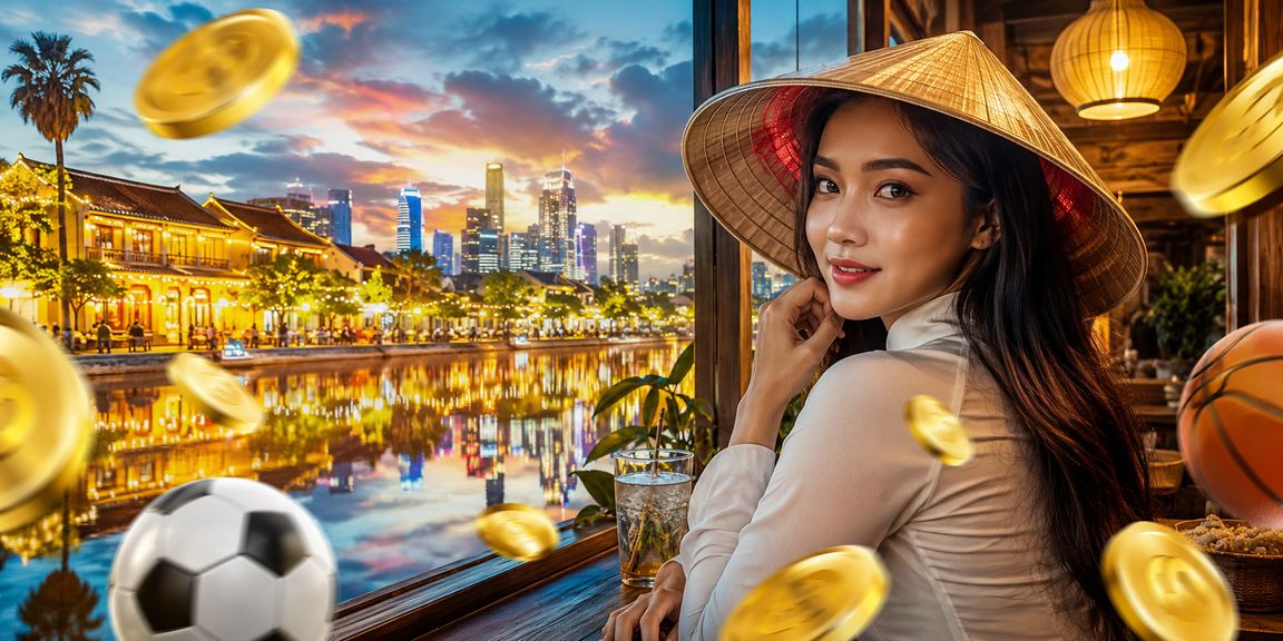 Người chơi tại Hội An đeo nón lá đăng ký tài khoản cá cược thể thao trên điện thoại